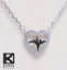 صورة عقد فضة 925 على شكل قلب