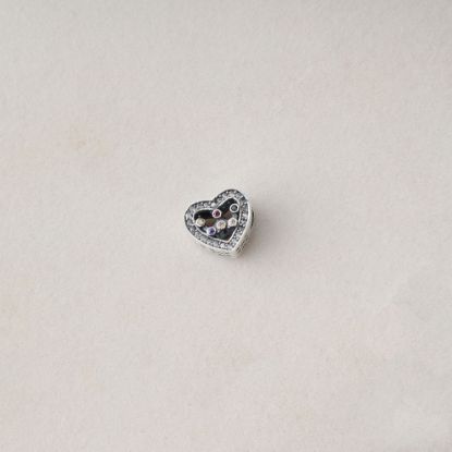 صورة charm فضة 925 على شكل تاج وقلب