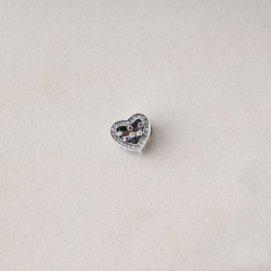 صورة charm فضة 925 على شكل تاج وقلب