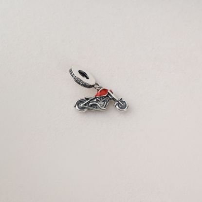 صورة charm فضة 925 على شكل  دراجة نارية