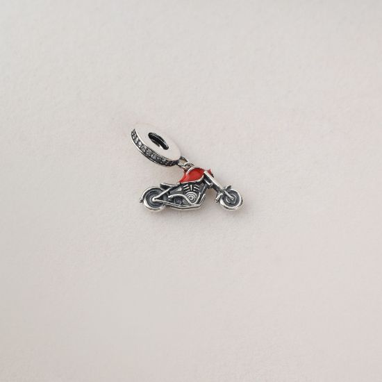 صورة charm فضة 925 على شكل  دراجة نارية