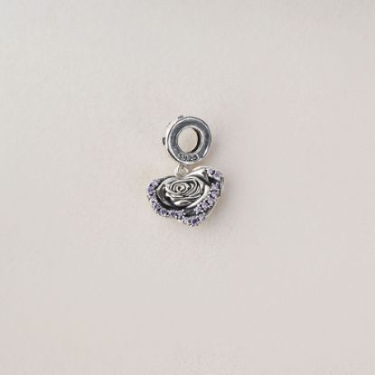 صورة charm فضة 925 على شكل وردة