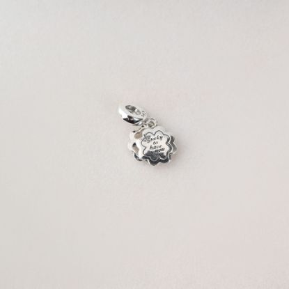 صورة charm فضة 925 على شكل وردة