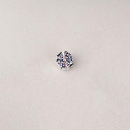 صورة charm فضة 925 على شكل وردة