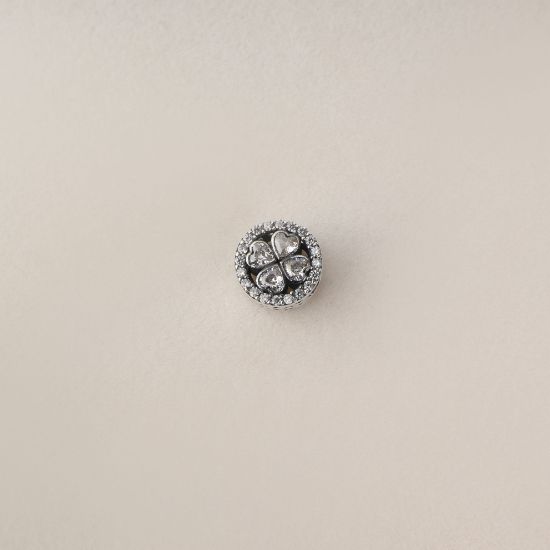 صورة charm  ورودة فضة 925 على شكل قلب