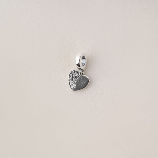 صورة charm فضة 925 على شكل قلب
