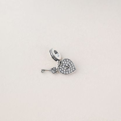 صورة charm فضة 925 على شكل قلب